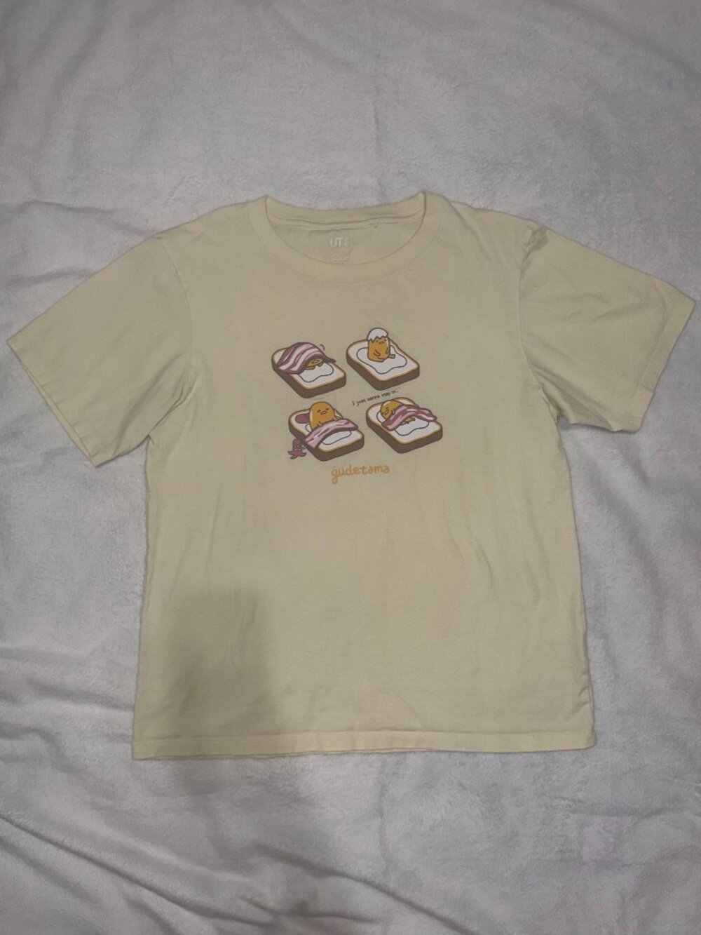 Uniqlo x Sanrio Gudetama Lazy Egg Breakfast Graphic T-Shirt - Size M
